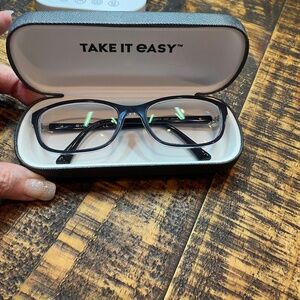 Vogue Eyewear Women's Grey Rectangular Glasses with Rhinestone Bows